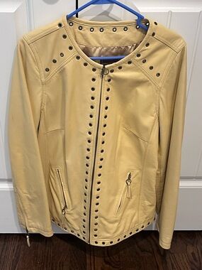 Bradley Bayou Butter Yellow Women's Leather Jacket